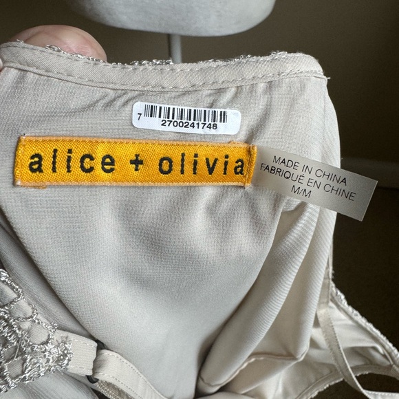 Alice + Olivia Emmie Metallic Slip Dress in Excellent Condition - Picture 3 of 8